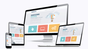 Vector image of an website called awesome design